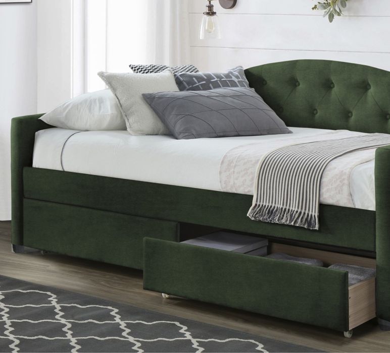 Тапицирано легло Aloha Тъмнозелено 90