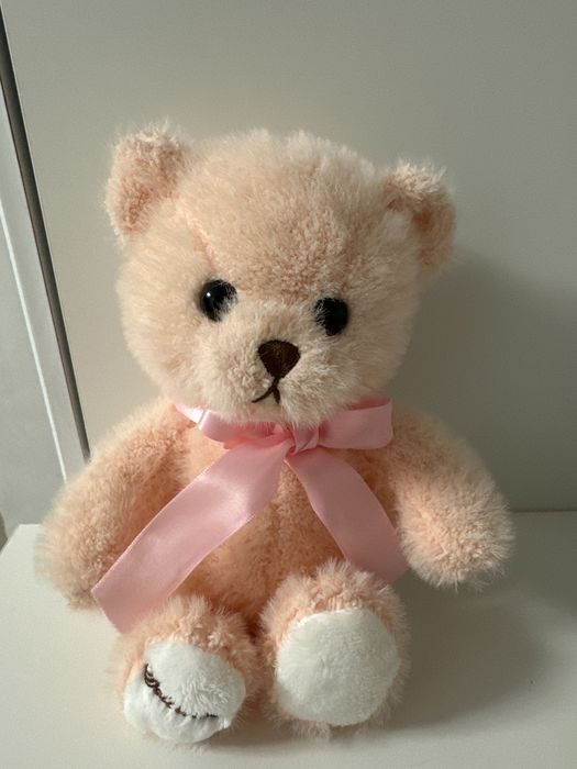 Розовая плюшевая мишка 30см