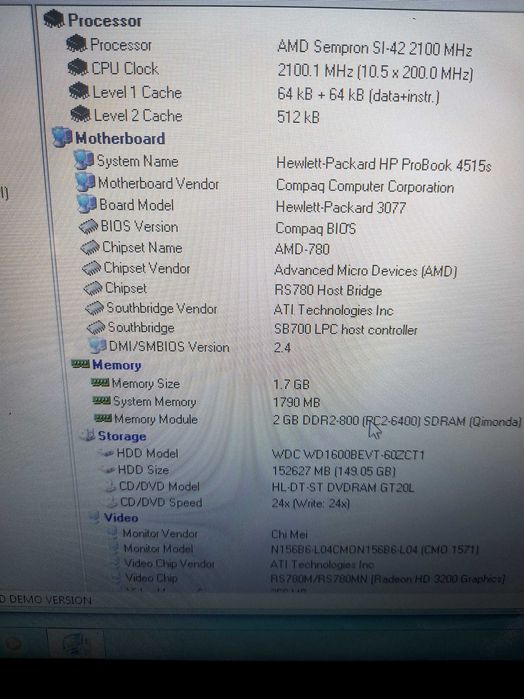 Laptop HP Probook 4515s