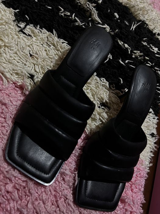 Sandale toc H&M imitatie de piele