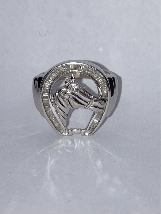 Inel ghiul aur alb cu diamante 0.65ct