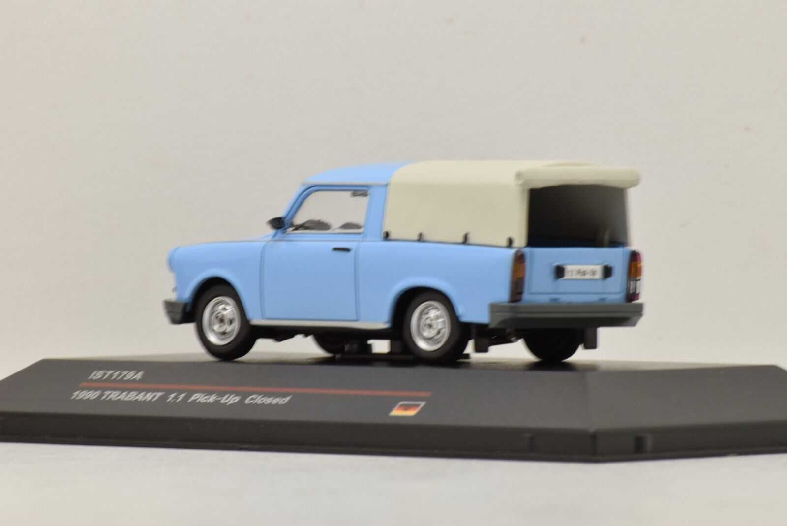 Macheta TRABANT 1.1 PICK UP CU PRELATA 1990 - Ist Models, 1/43.