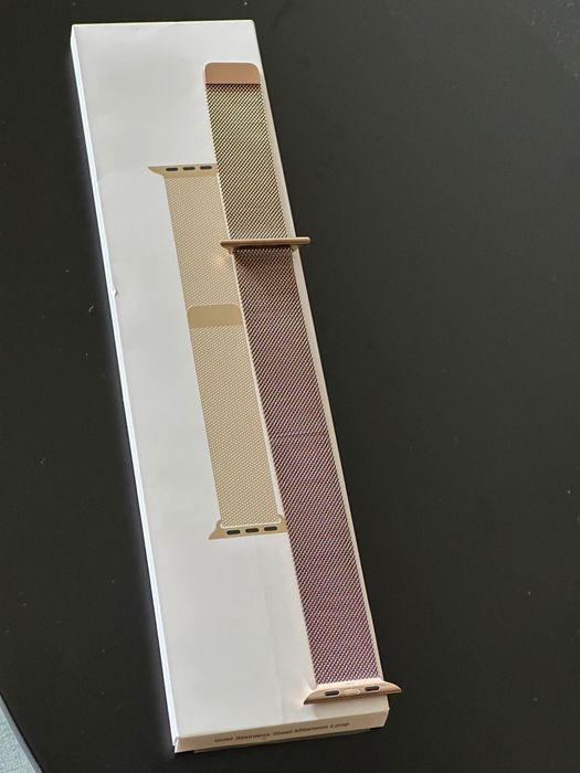 Curea metalica Apple Watch 45mm Gold Milanese Loop