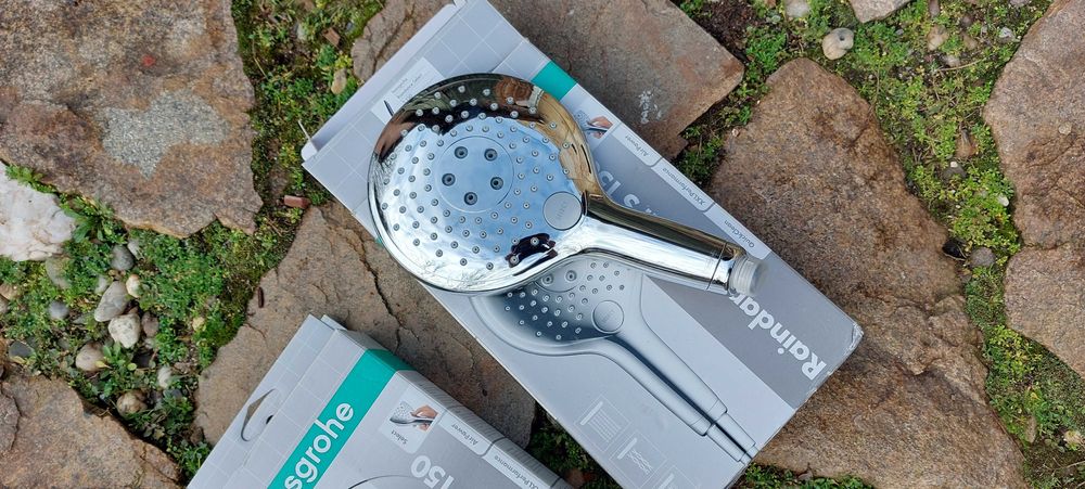 Para de dus Hansgrohe Raindance Select E120 cu 3 jeturi, white-chrome