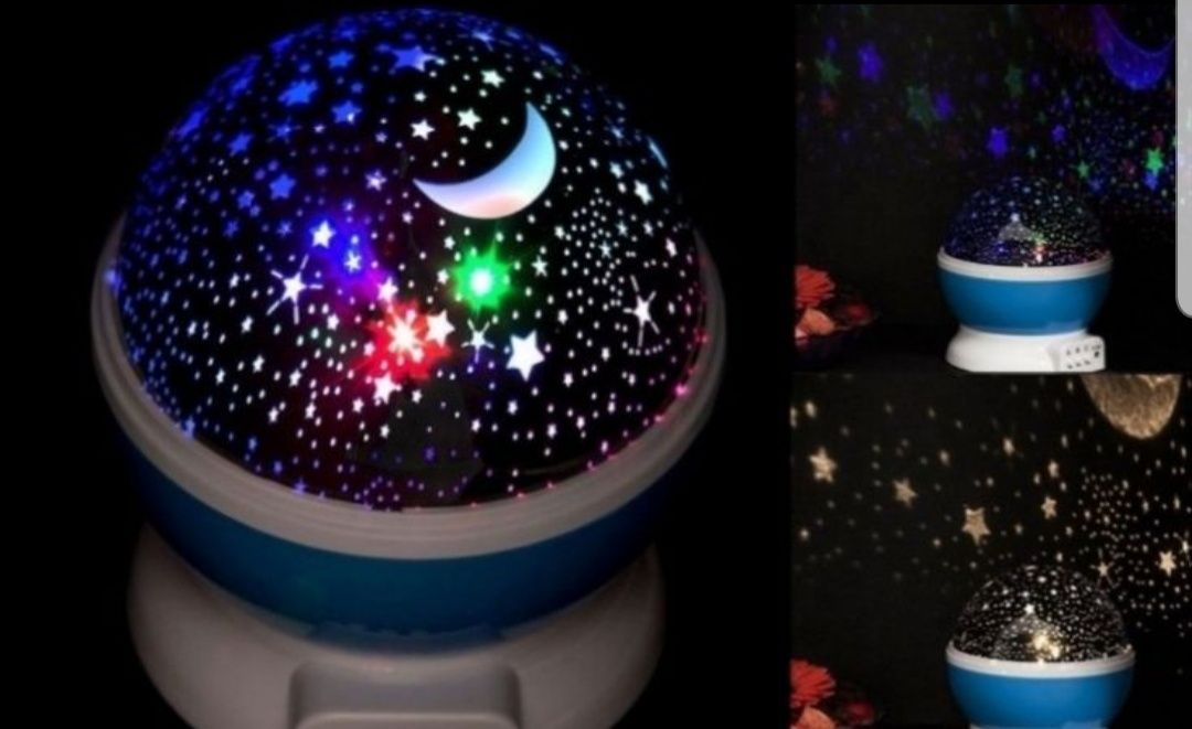 Lampa de veghe STAR MASTER-proiector rotativ cu stele si luna rotatie