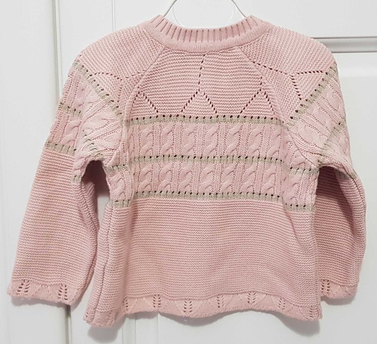 Cardigan cu mânecă lungă, cu pantaloni tip geanși, eleganți, pt.fetițe
