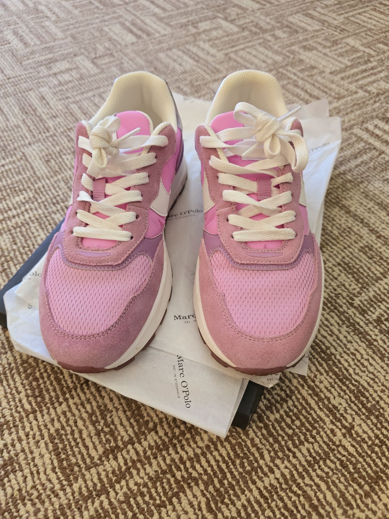 Pantofi sport Marc O'Polo cu insertii de piele intoarsa si plasa