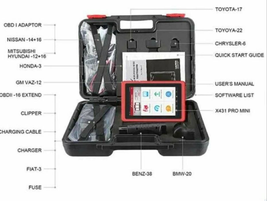 Original Launch X431 Pros Mini cu tableta Online Update 24l + OBFCM