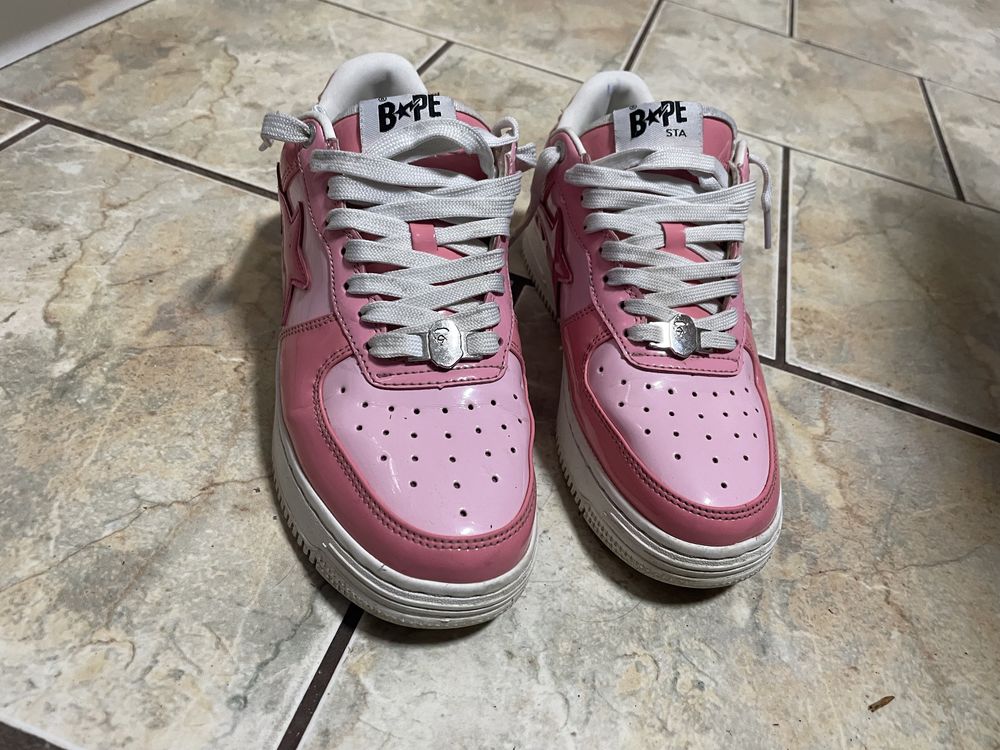 Bapesta a bathing ape (bape) roz autentic