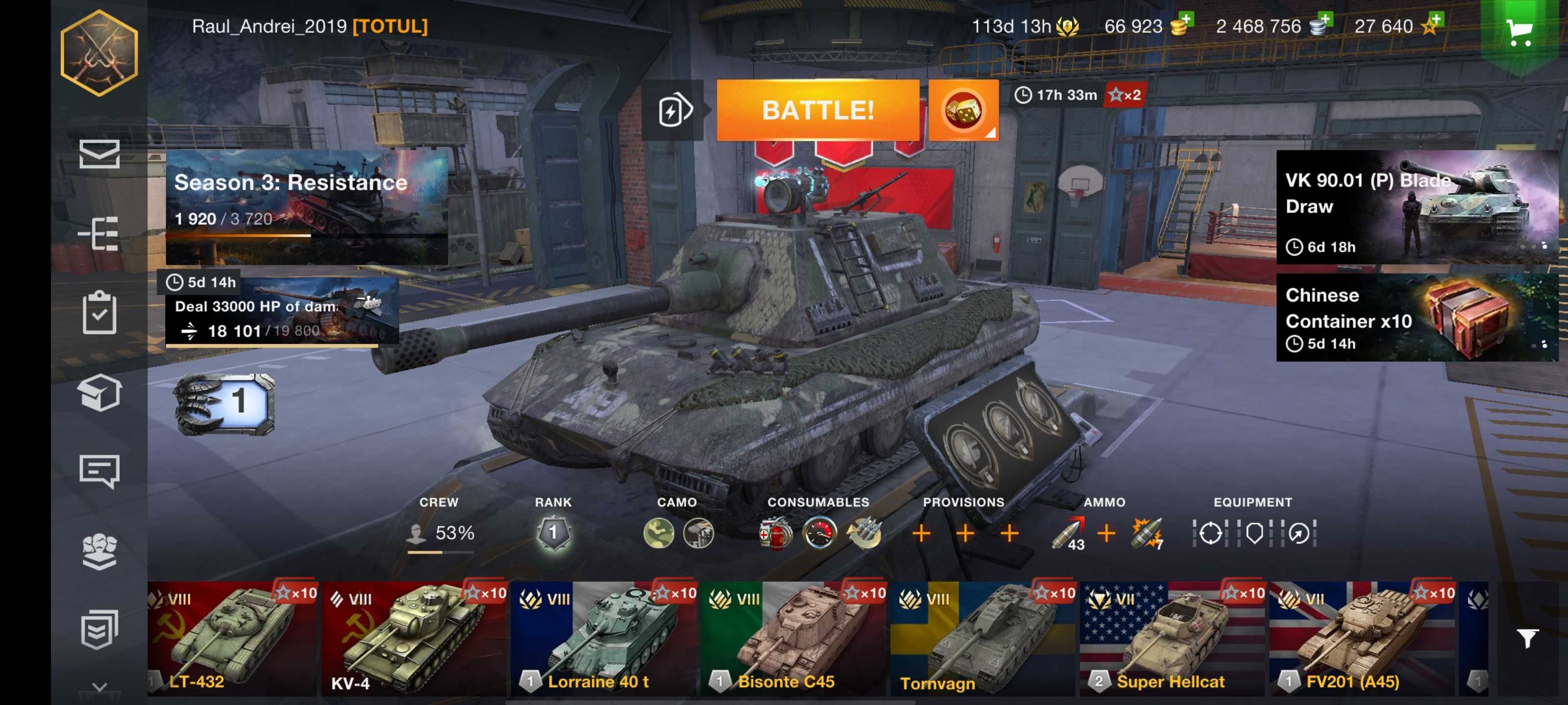 World of tanks blitz account