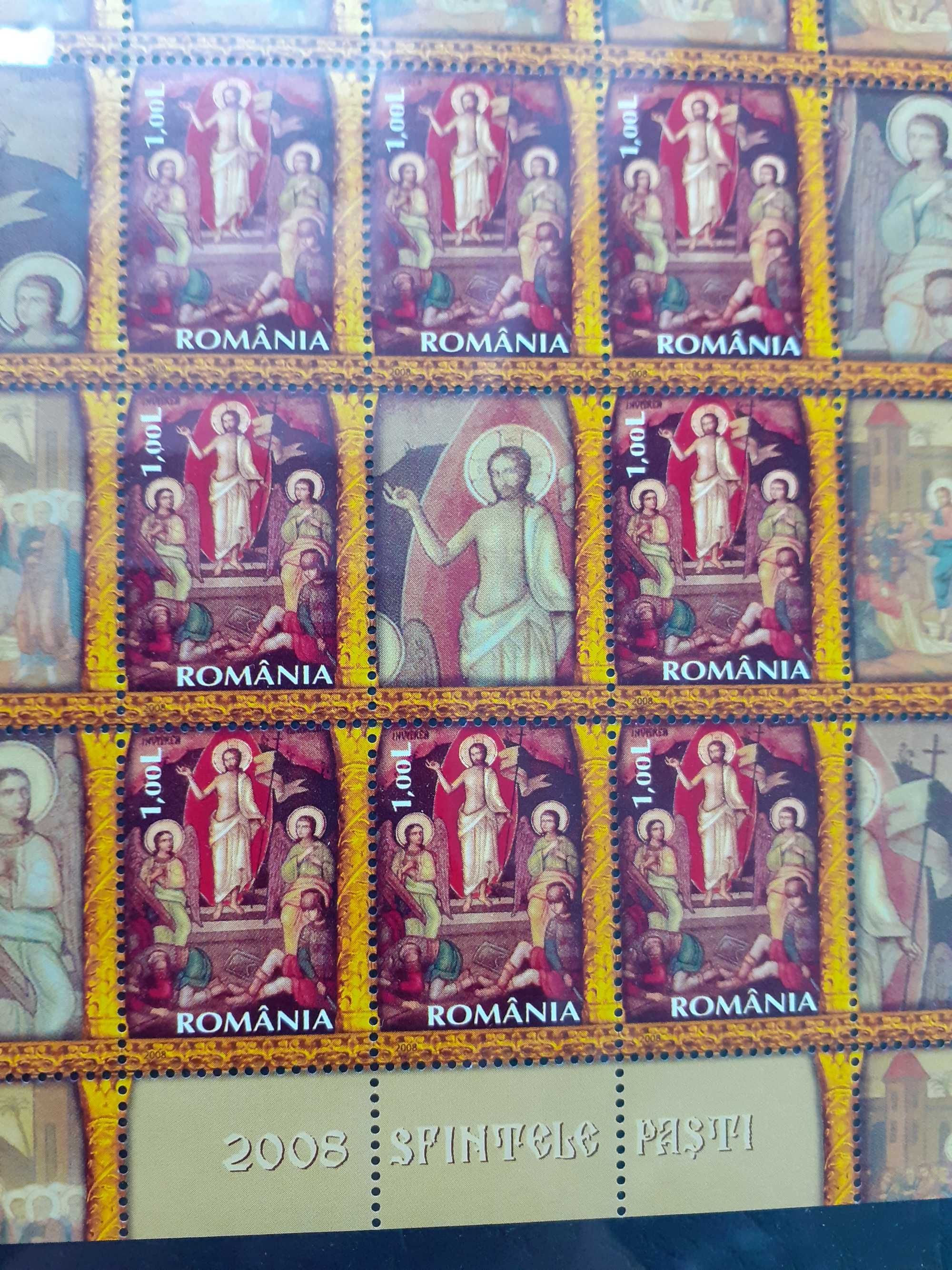 Tablou bloc timbre "Sfintele Paști 2008" - Poșta Română