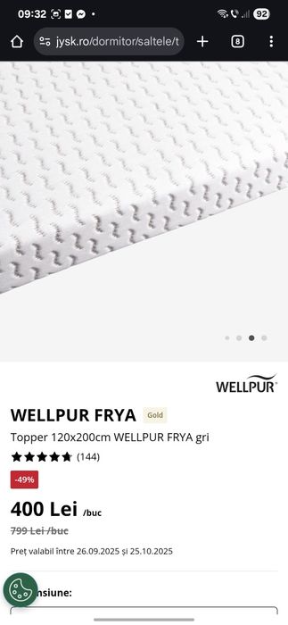 Topper wellpur 120×200