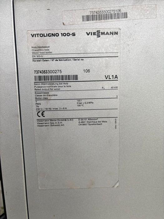Centrala Viessmann pe lemne cu gazificare Vitoligno 100-S 40 kw