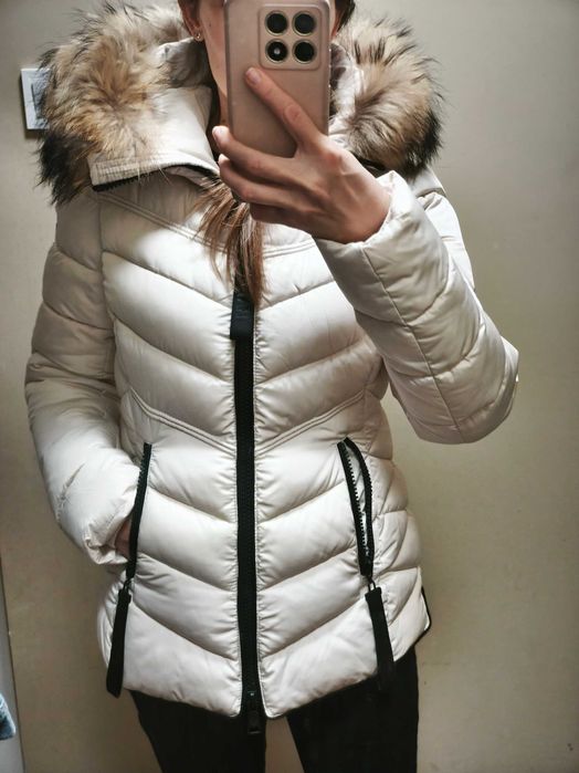 Като ново. Зимно яке с качулка от естествен пух НОВО