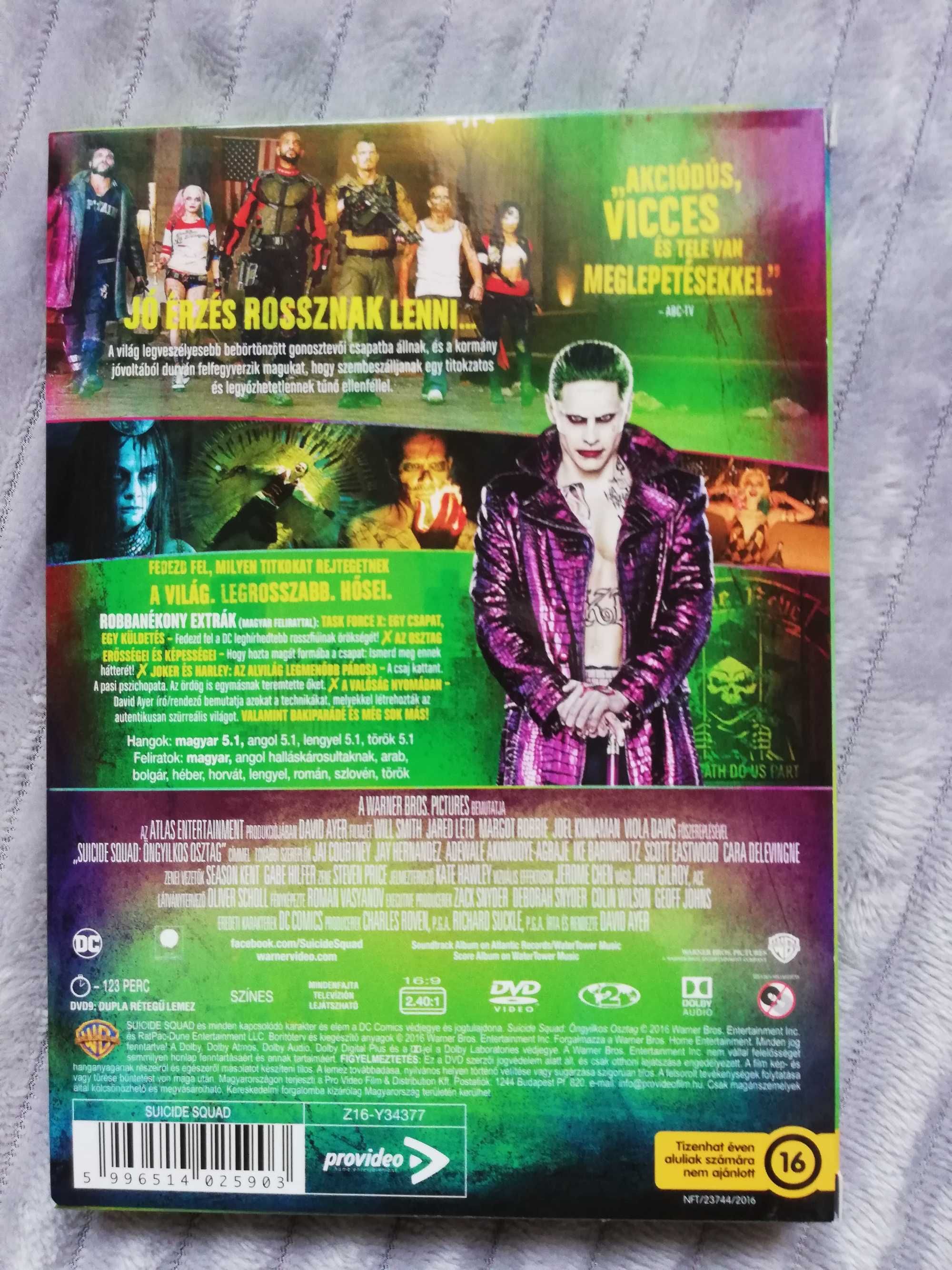 Film "Suicide Squad" DVD, 2 Discuri an 2016,stare: NOU! Hungary,Sub:RO