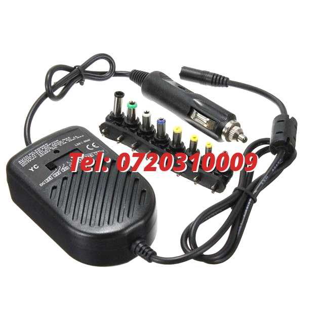 Incarcator Auto Universal Pentru Laptop80w Alimentare 12vcu 8 Cone