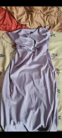 Rochie satin lila royal L