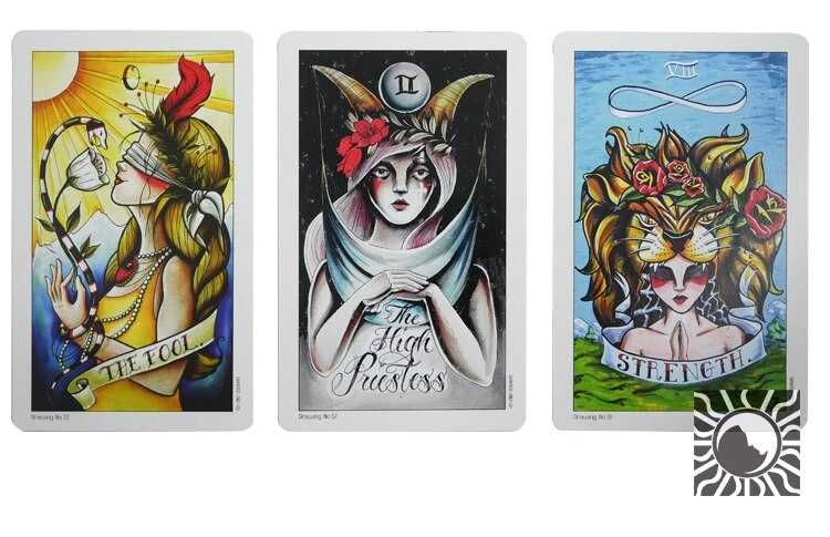 Таро карти: Santa Muerte Tarot&Deviant Moon & Eight Coins Tattoo Tarot