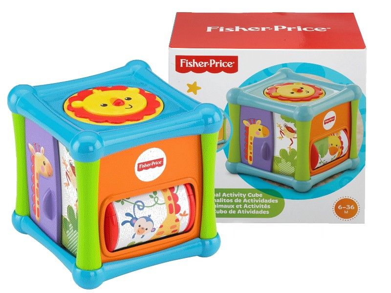 Кубик новый Fisher-Price "Веселые животные", развивашка.