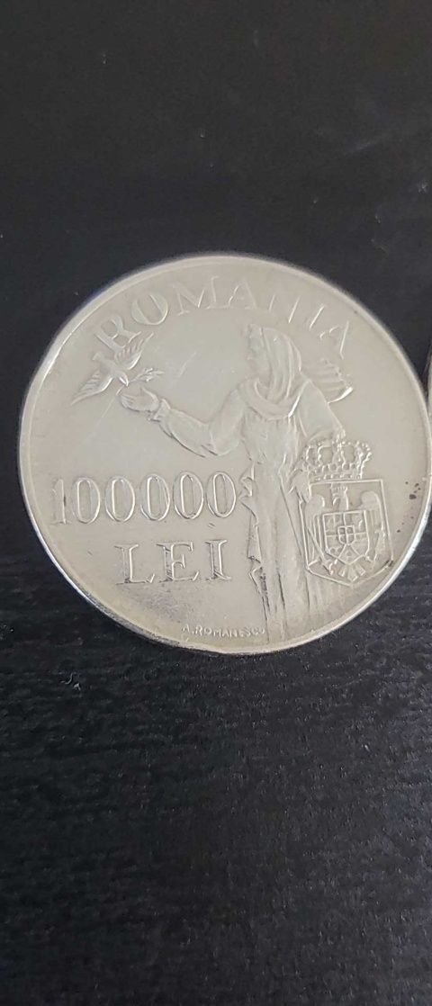 Moneda argint 500lei 1944 veritabilă