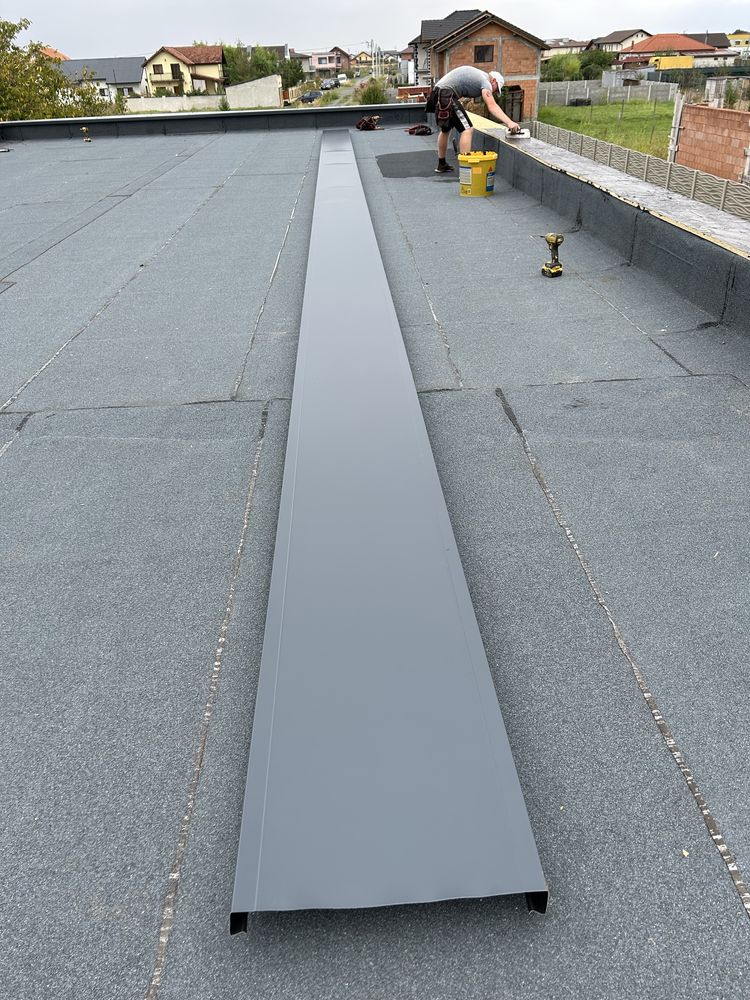 Vand tabla Atic/terasa gri antracit cu picurator ALUMINIU
