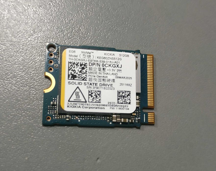 SSD NVME диск KIOXIA(Toshiba) BG6 512GB M.2 TLC  Gen4x4 Гаранция