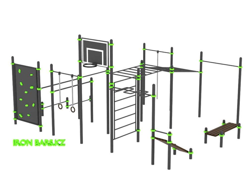 Воркаут зона. Спортивная площадка. Уличное спортивное оборудование