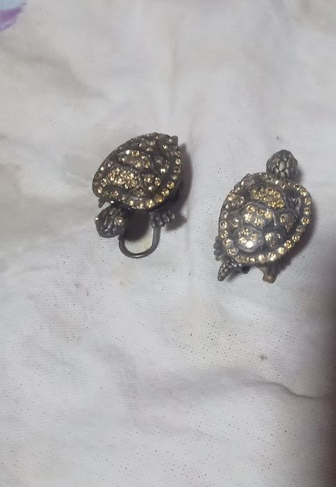Серьги клипсы черепашки