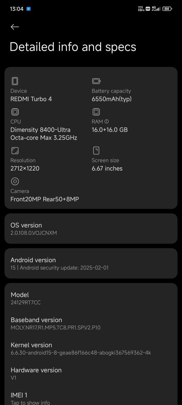 Redmi Turbo 4 16/256Gb(Poco X7 Pro)