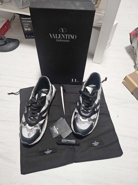Valentino silver black shoes new for men