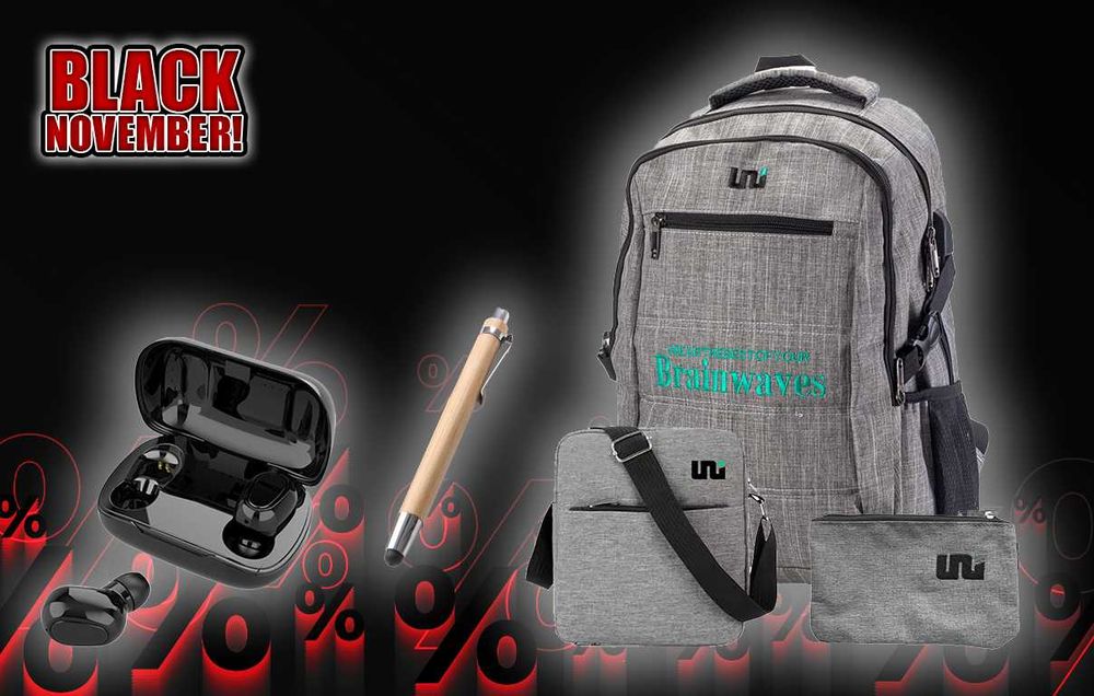 Раница с USB, слушалки L21 и още - ЧЕРЕН МЕСЕЦ