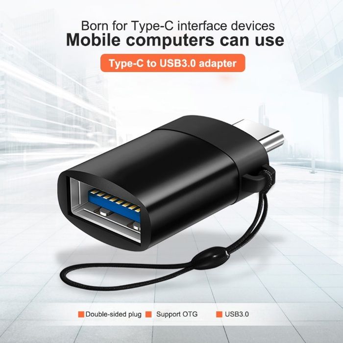 Переходник Адаптер USB 3.0 на TYPE-C для компьютера и мобильных теле