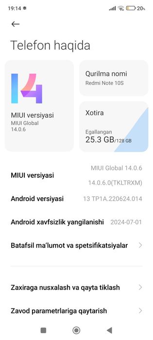 Redmi not 10 s bor