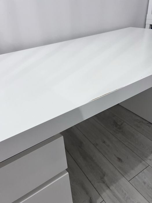 Birou Malm 140x65 Alb