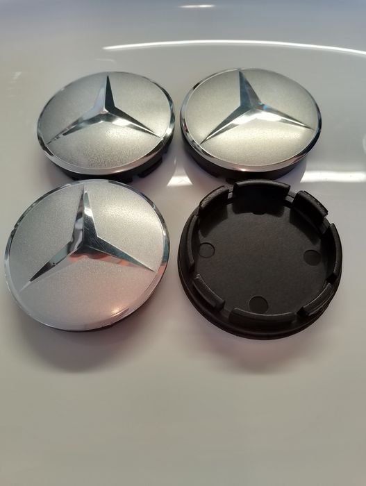 Капачки за джанти Мерцедес сиви декоративни тапи за джанти 52/55