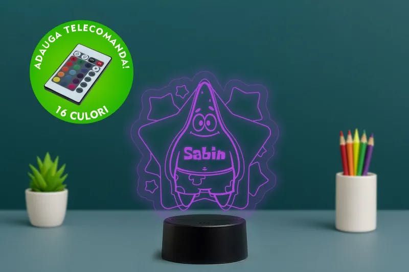 Lampa LED 3D Patrick – 199lei – Livrare Gratuită