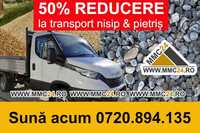 Livrez nisip, pietriș, balastru cu 50% REDUCERE