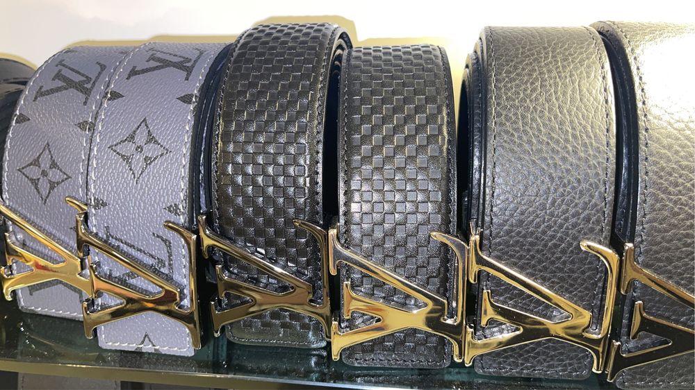 Curea LOUIS VUITTON piele naturală 100% Gravura interior,inscripții LV