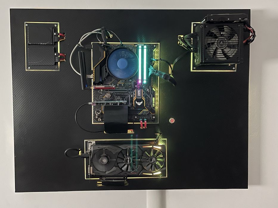 PC Wallmounted Gaming video GTX 1060 Strix + baza TUF Z370-PLUS