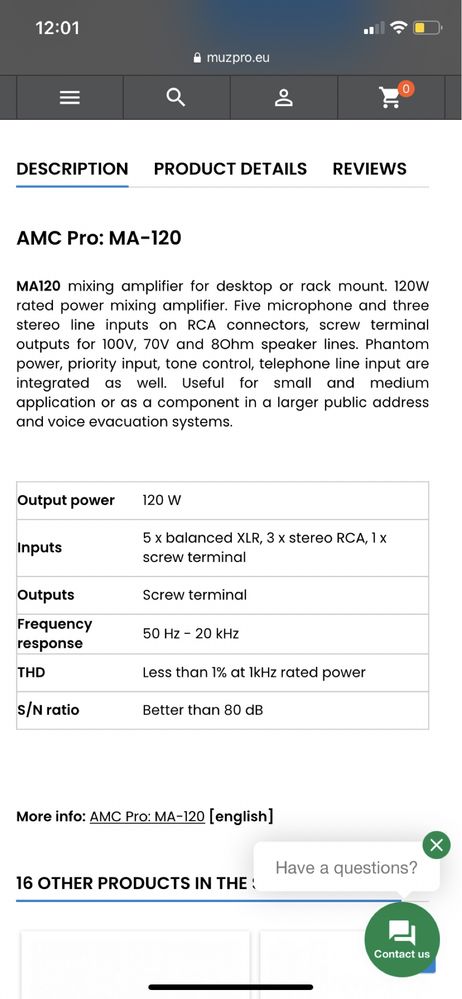 Vand Schimb Amplificator AMC Pro MA120