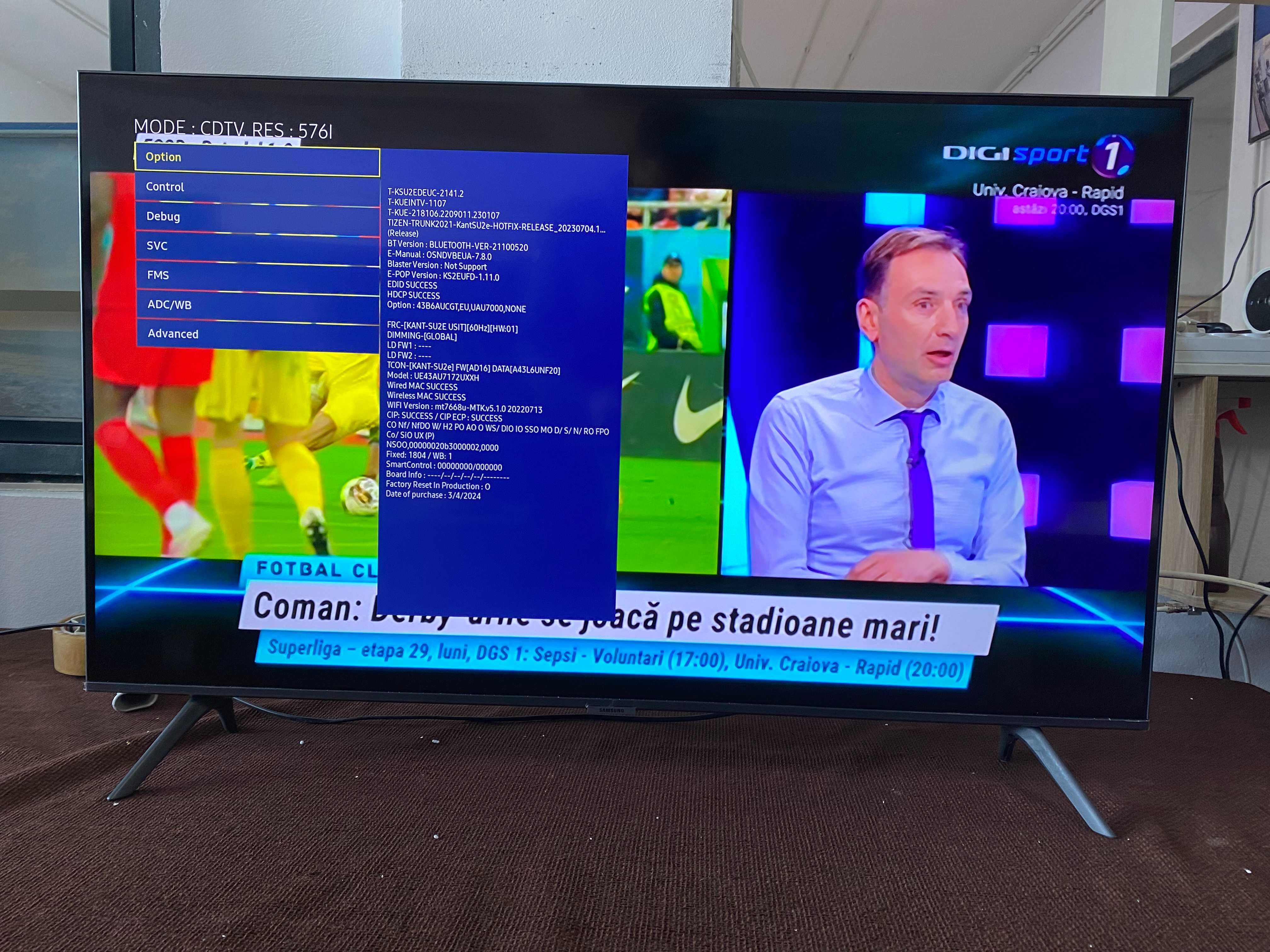 Televizor Samsung 43AU7172, 108 cm, Smart, 4K Ultra HD, LED, Clasa G