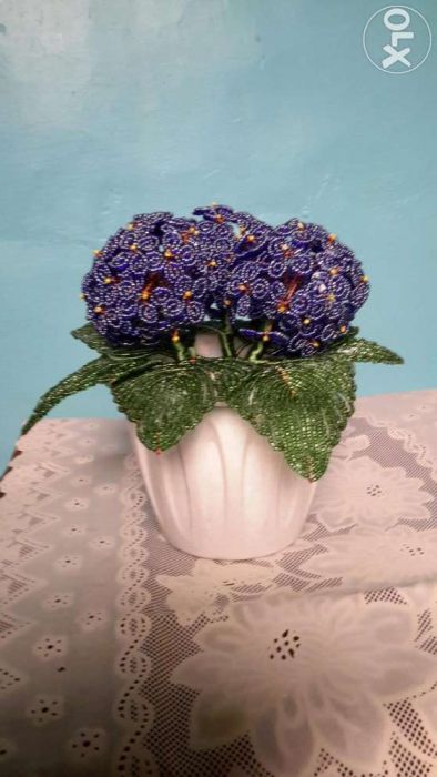 Гортензия из бисера