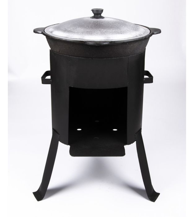 Сдам в аренду қазан с печкой + самовар на дровах