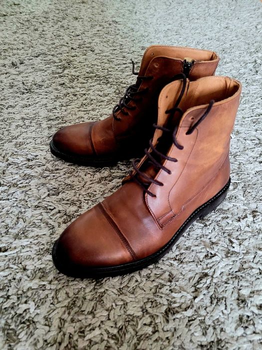 Ghete/bocanci/cizme piele maro - Mango barbati - noi