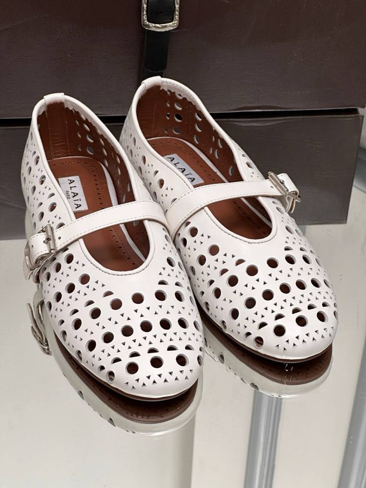 Pantofi-sandale-Balerini Alaia colecția noua Piele naturală 100%