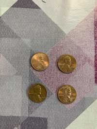 De vanzare set 4 monezi de 1 cent U.S.A