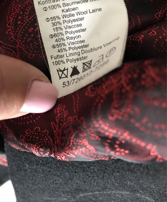 Palton din amestec lana model jacquard