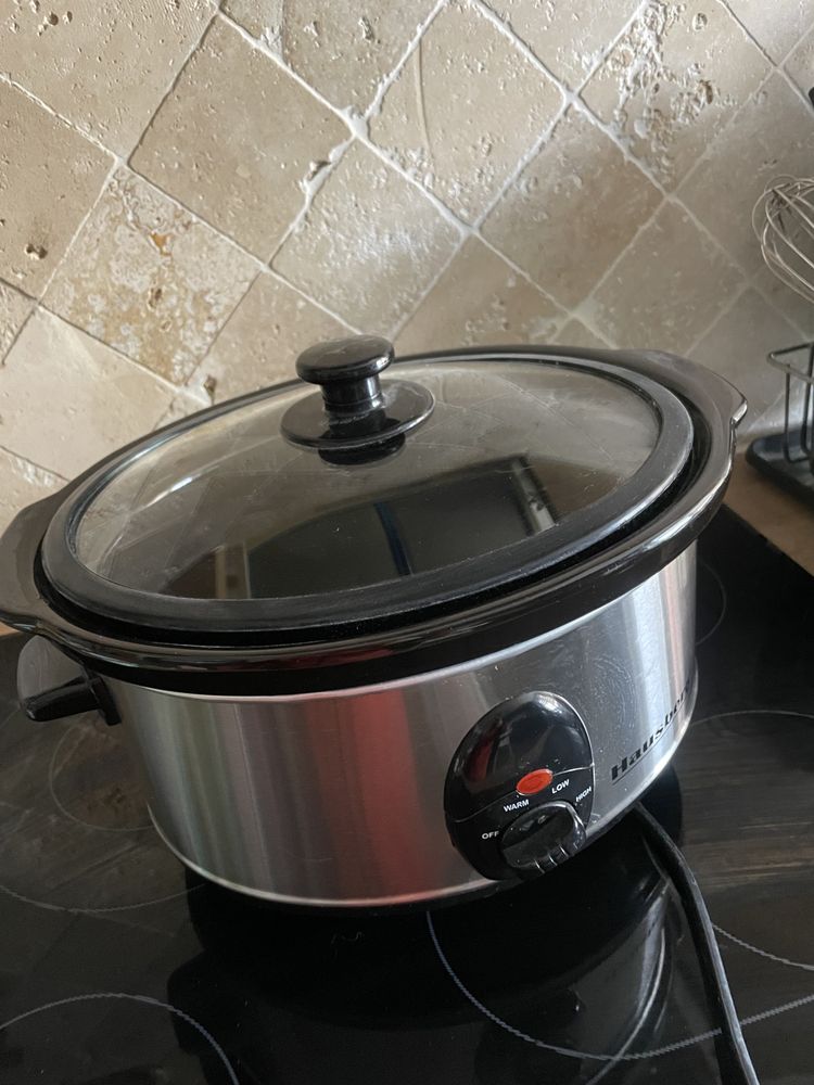 Oala electrica slow cooker cu capac de sticla