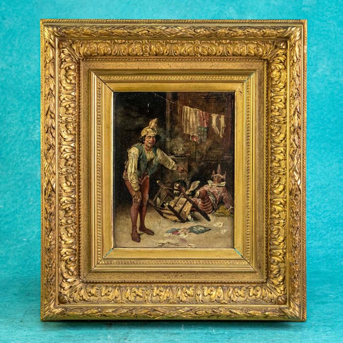 Картина «Игроки» Lievin Herremans (1858г-1931г)