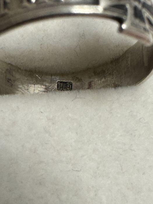 Inel vechi argint 800, wwi Germania 1914. Crucea de fier.